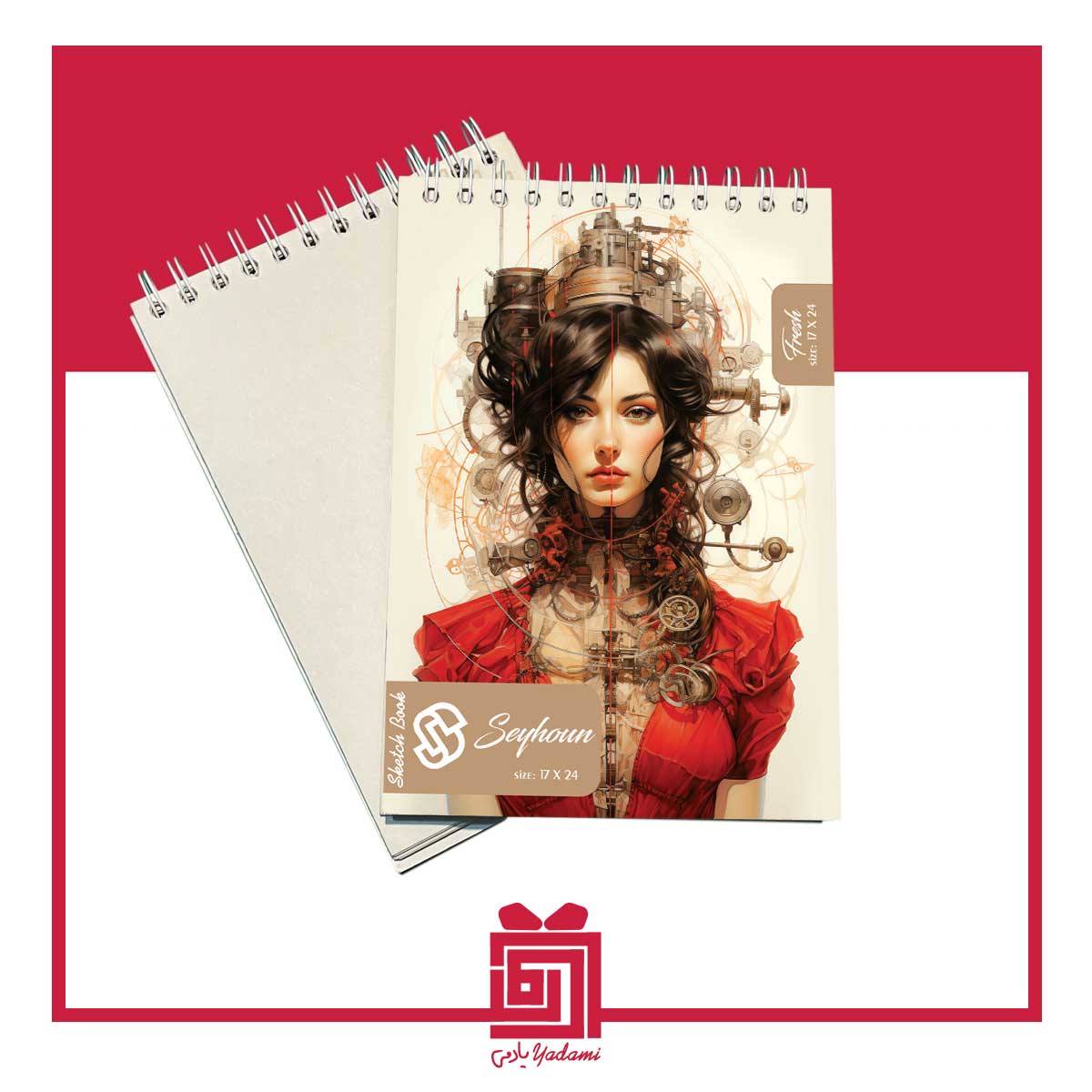 دفترچه طراحی دخترانه طرح دختر رباتی d-025