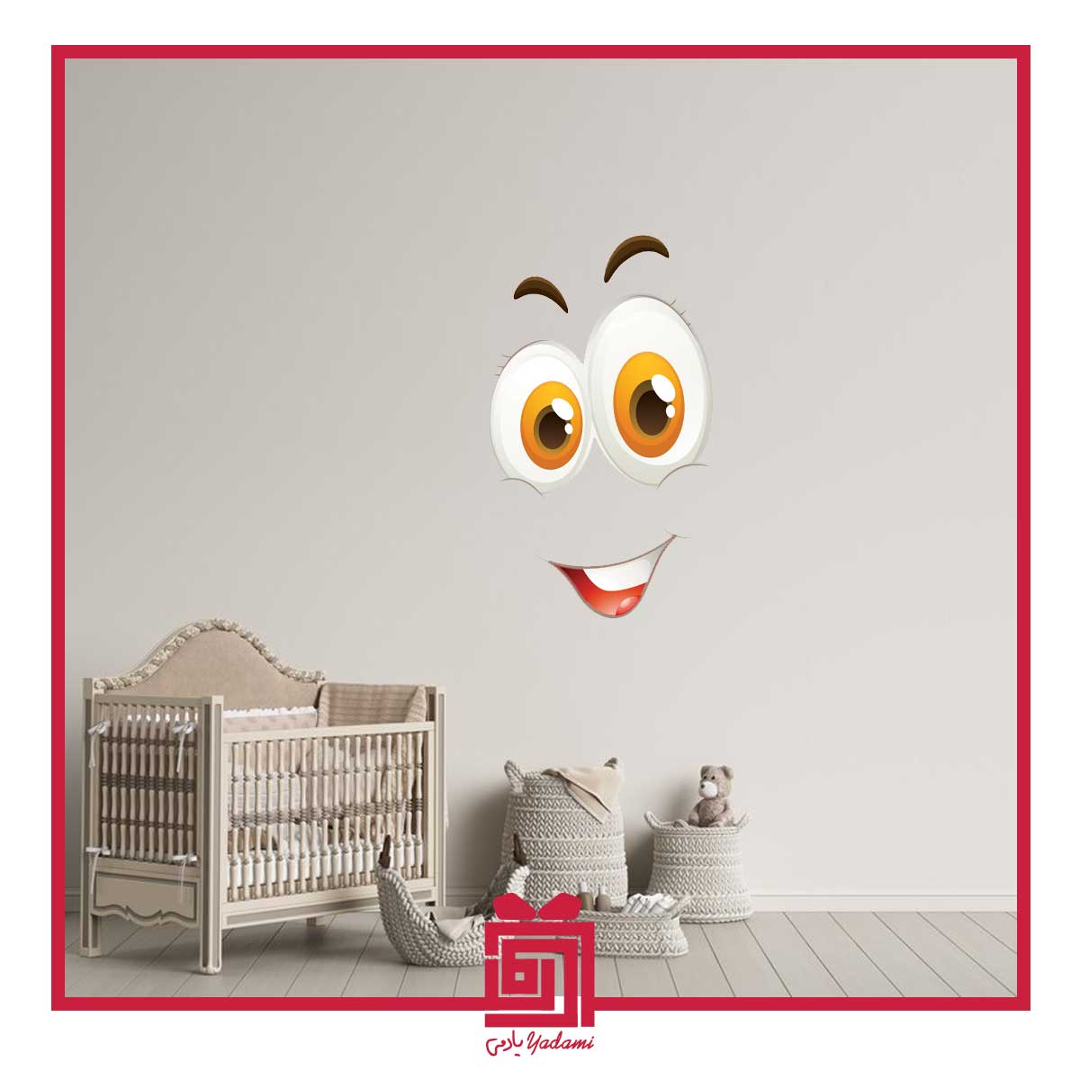 استیکر دیواری طرح چشم و ابرو B-108