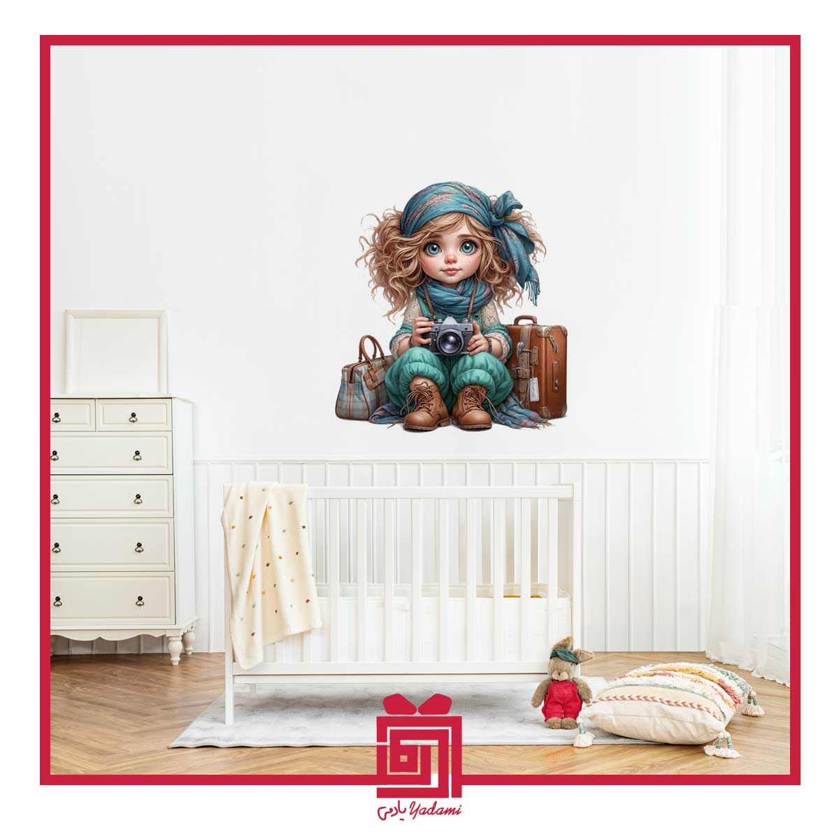استیکر دیواری طرح دخترانه B-580