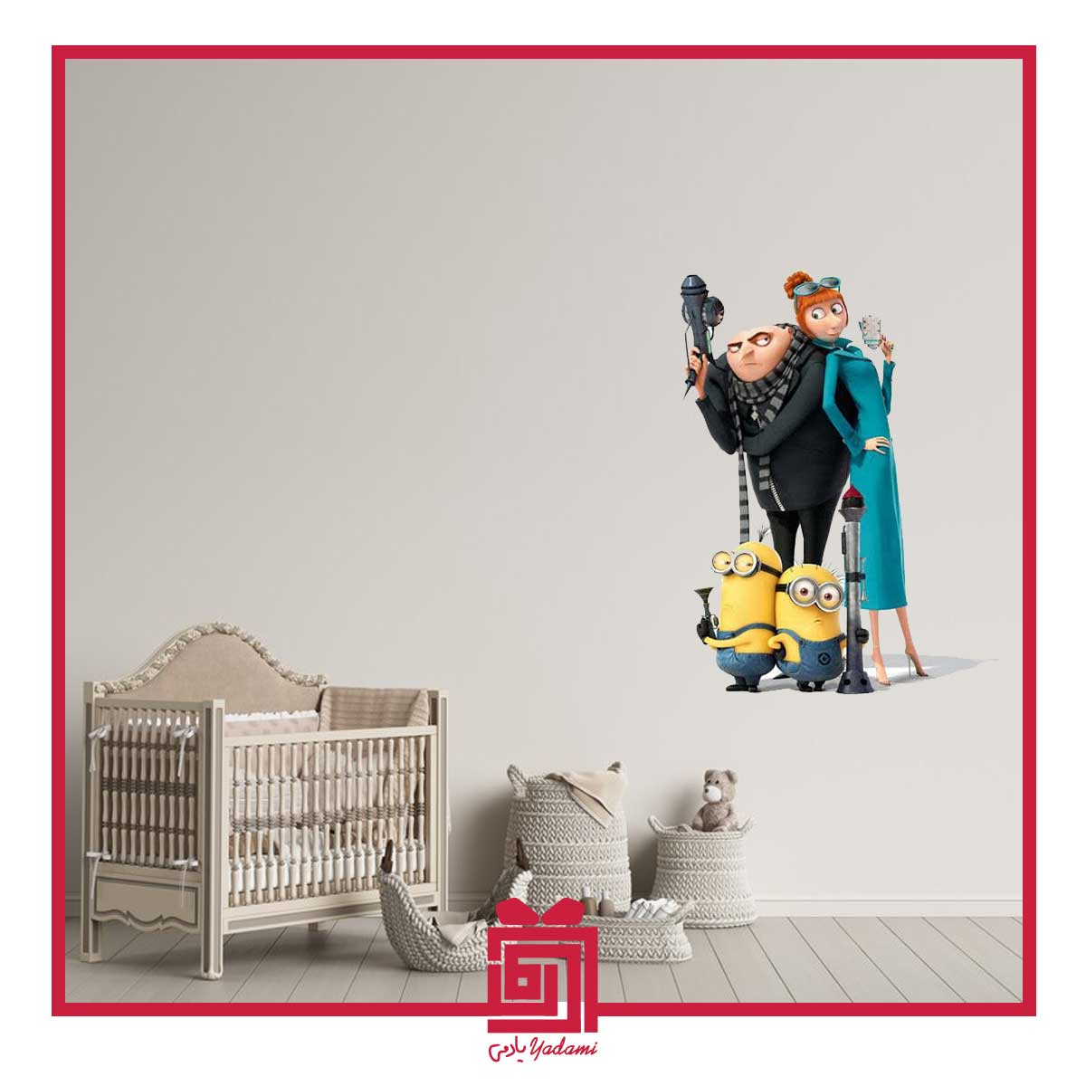استیکر دیواری طرح مینیون ها B-610