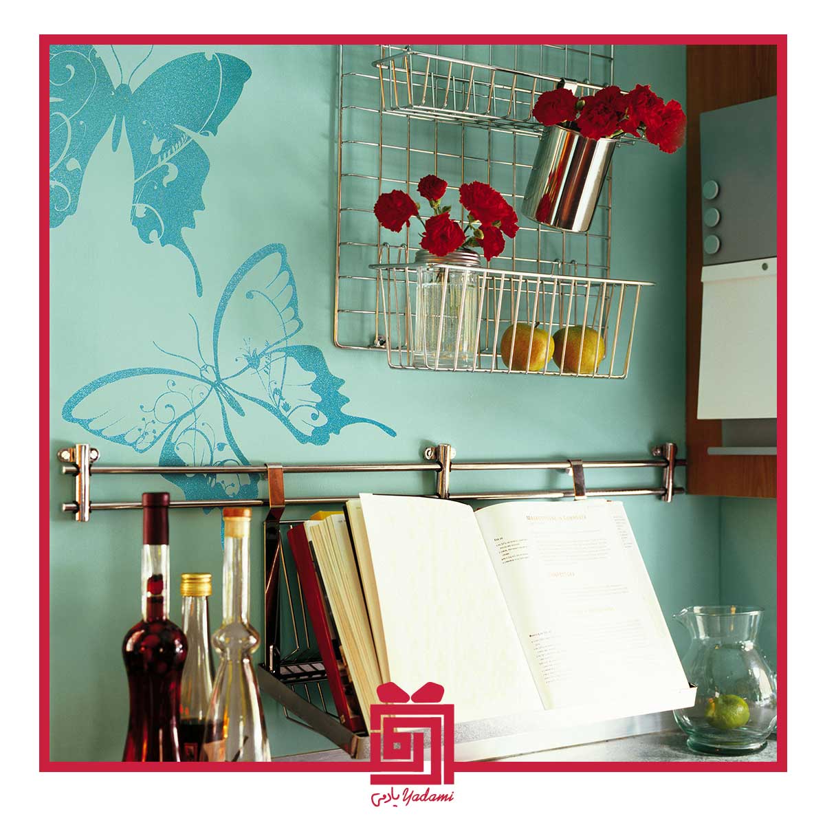 استیکر دیواری طرح پروانه B-2076
